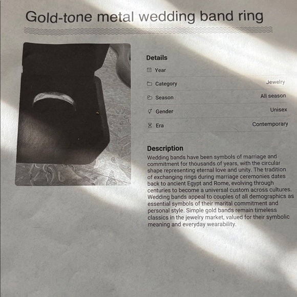 14 K wedding band size 9 - Picture 4 of 5